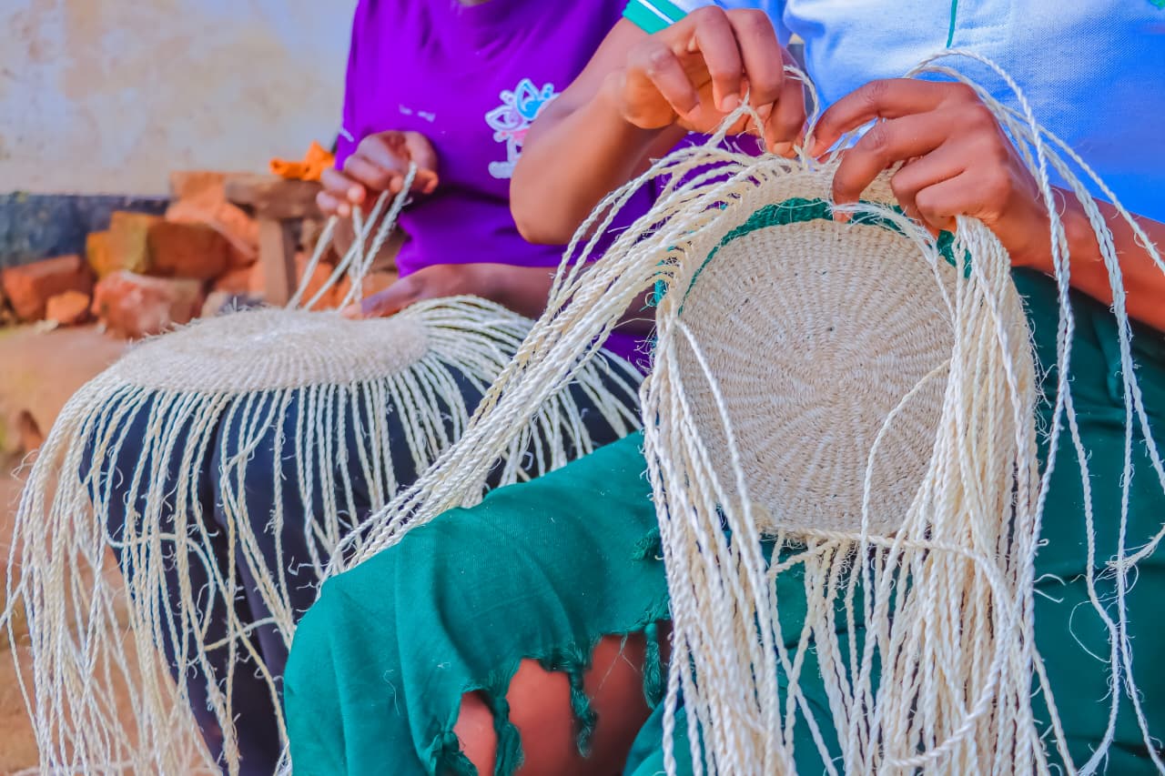 Women's handicraft skills on display